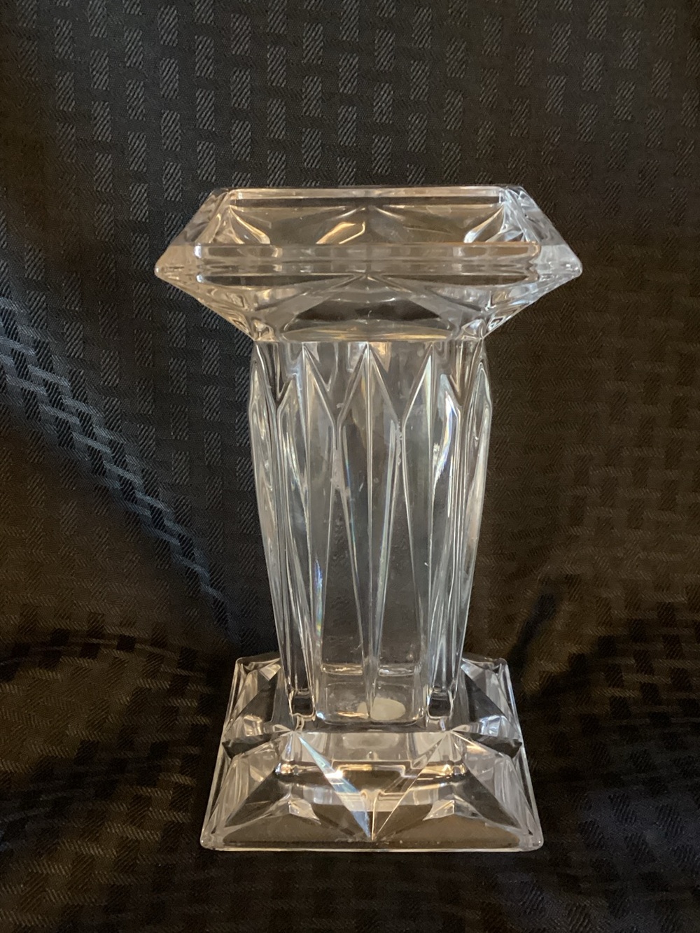 Vintage REVERSIBLE Partylite  Quad Prism Vase and Candleholder.